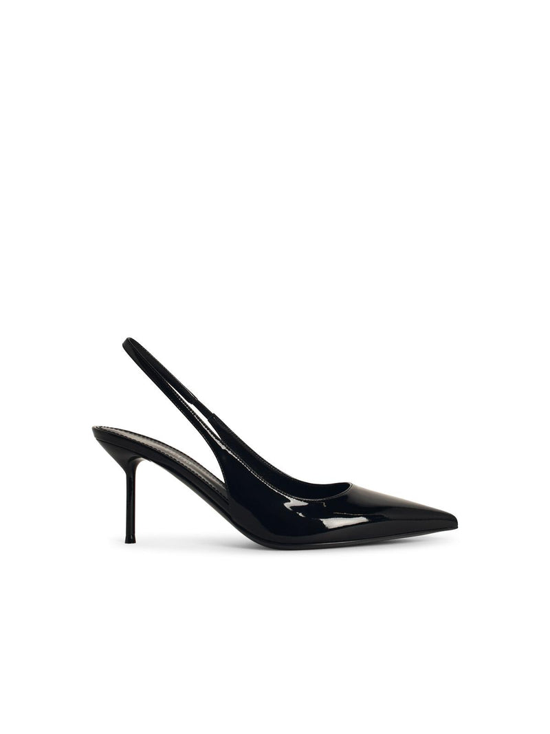 Paris Texas Paris Texas 'LISIA' Black Leather Slingbacks - World Class Fashion