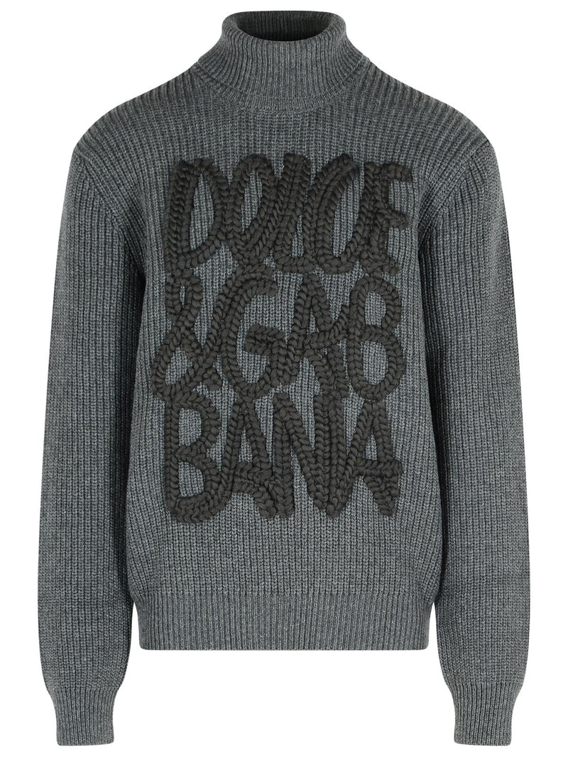 Dolce & Gabbana Dolce & Gabbana Grey Virgin Wool Sweater Men - World Class Fashion