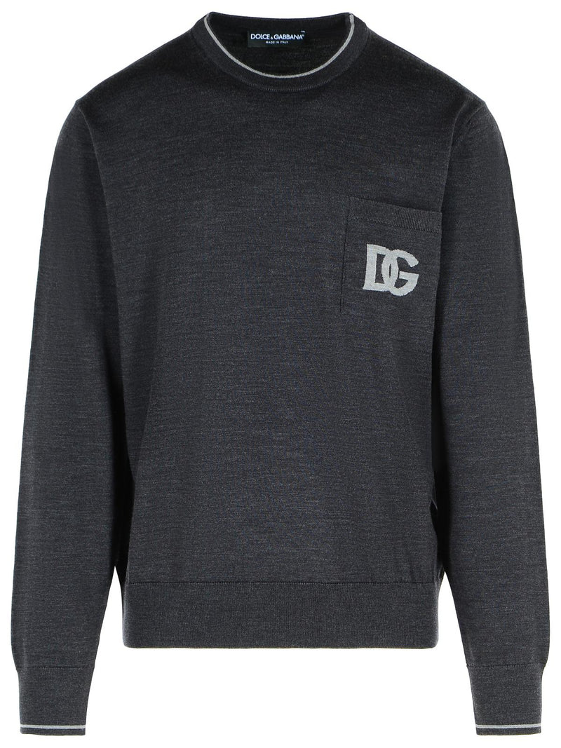 Dolce & Gabbana Dolce & Gabbana Grey Virgin Wool Sweater Men - World Class Fashion