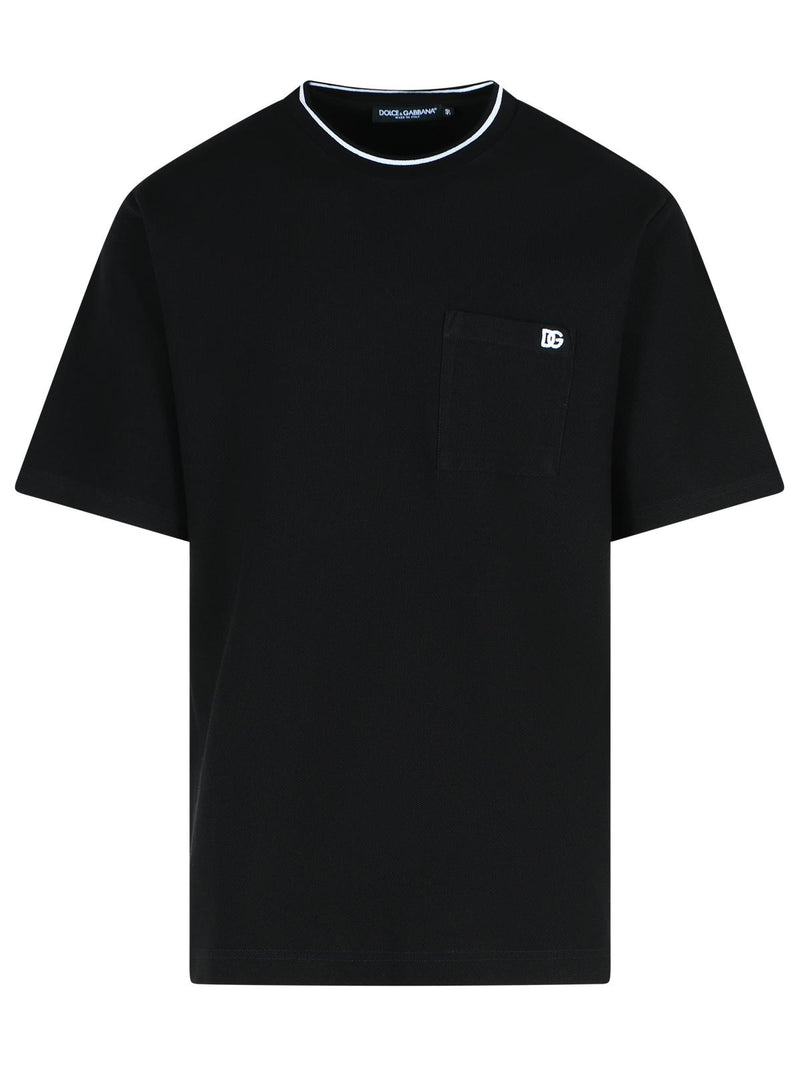 Dolce & Gabbana Dolce & Gabbana Black Cotton T-shirt - World Class Fashion