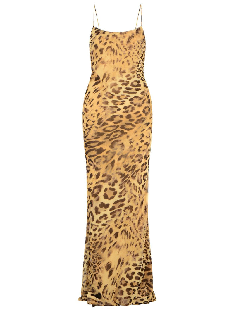 The Andamane The Andamane Animal Print Polyester Dress Beige - World Class Fashion