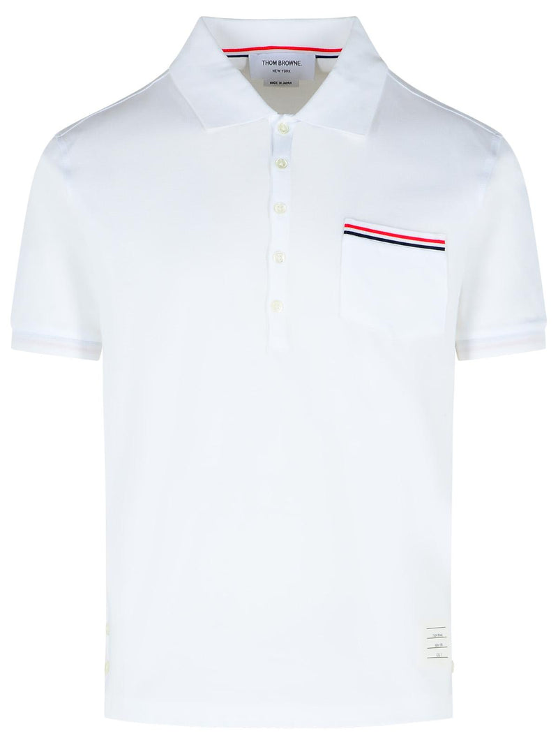 Thom Browne Thom Browne White Cotton Polo Shirt Men - World Class Fashion