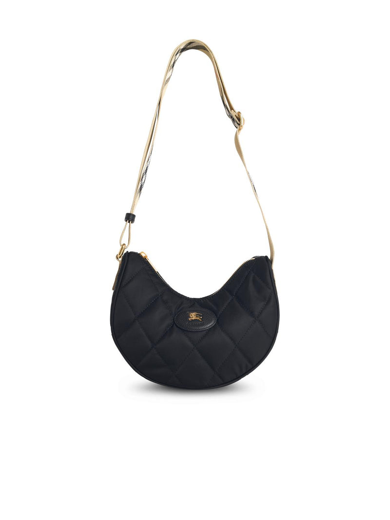 Burberry Burberry Horseshoe Black Fabric Women Shoulder Bag - World Class Fashion