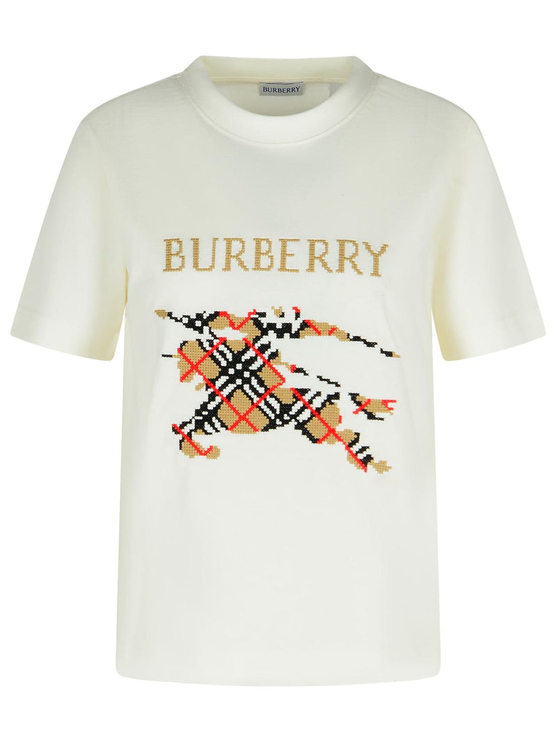 Burberry Burberry 'FRANKIE' Ivory Cotton T-shirt - World Class Fashion
