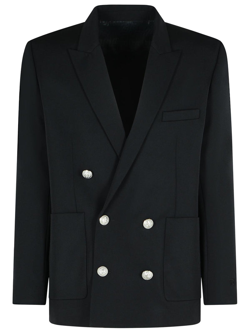 Balmain Balmain Black Virgin Wool Blazer Men - World Class Fashion