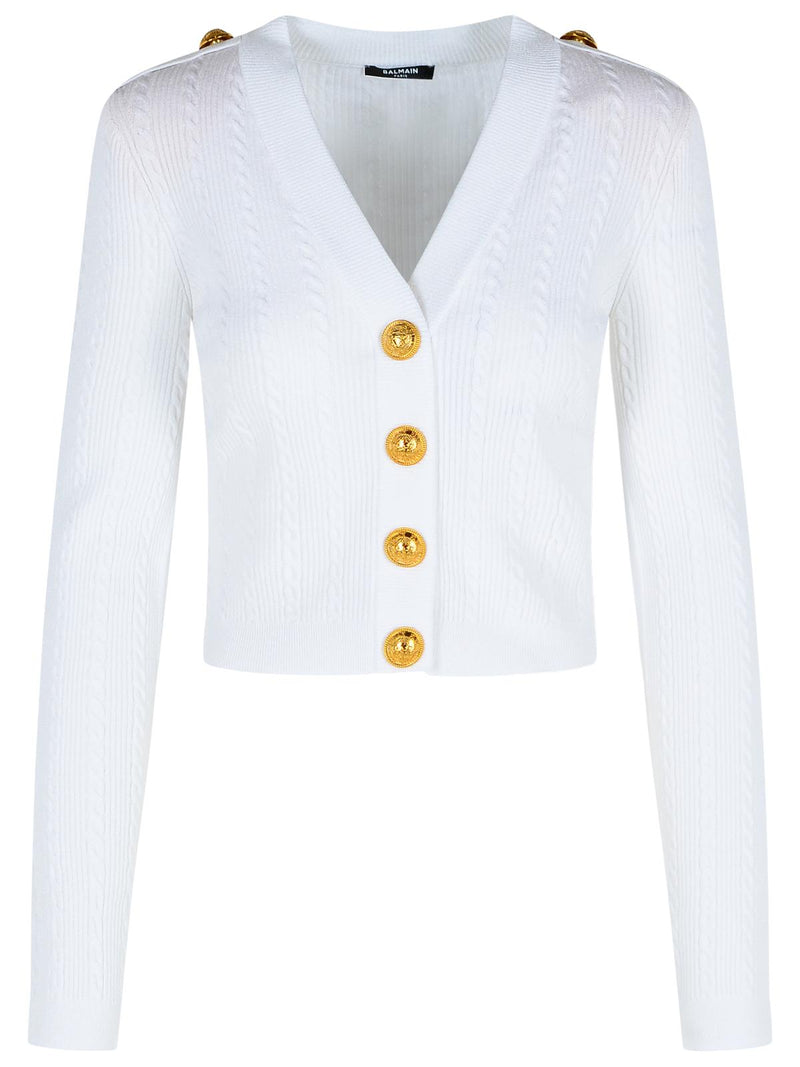 Balmain Balmain Viscose Blend Cardigan White Women - World Class Fashion