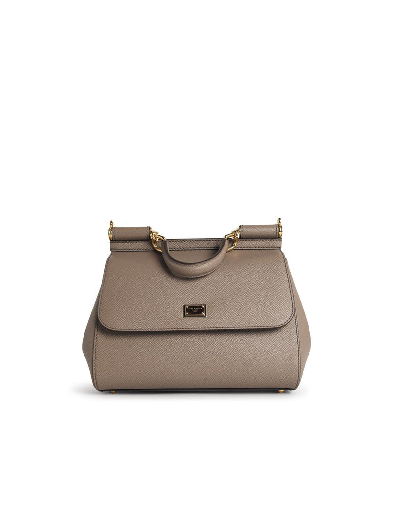 Dolce & Gabbana Dolce & Gabbana Large 'SICILY' Handbag Light Mud - World Class Fashion