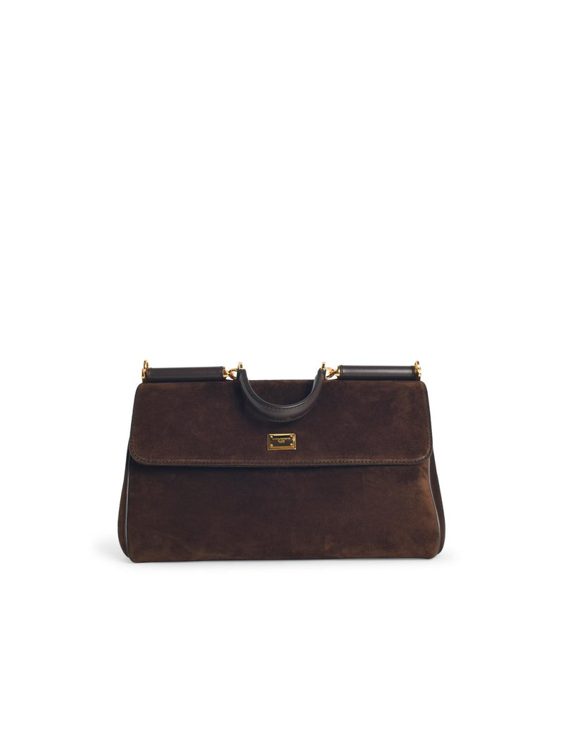 Dolce & Gabbana Dolce & Gabbana Sicily Ebony Leather Bag Brown - World Class Fashion