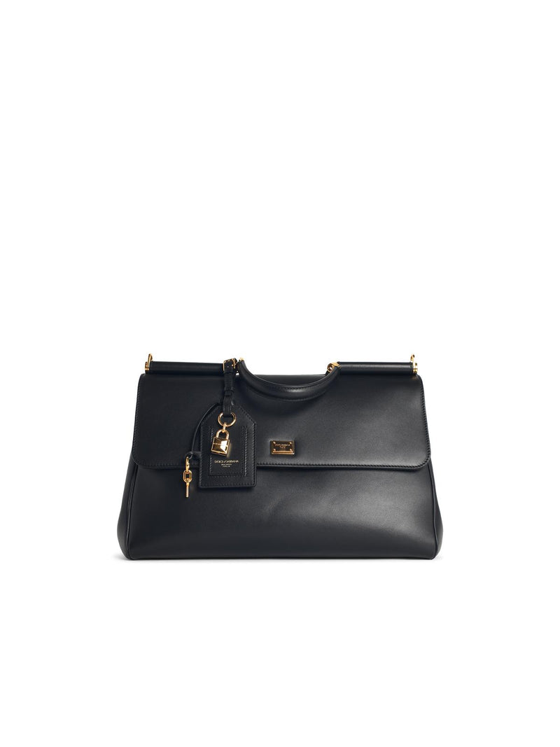 Dolce & Gabbana Dolce & Gabbana Sicily Black Leather Handbag - World Class Fashion