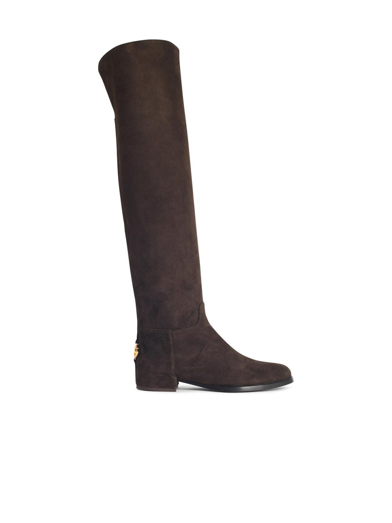 Dolce & Gabbana Dolce & Gabbana Ebony Suede Boots Brown - World Class Fashion