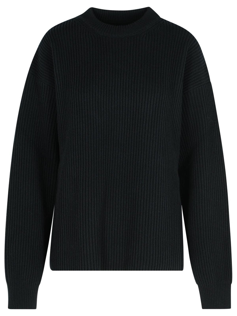 Jil Sander Jil Sander Black Wool Crew Neck Sweater - World Class Fashion