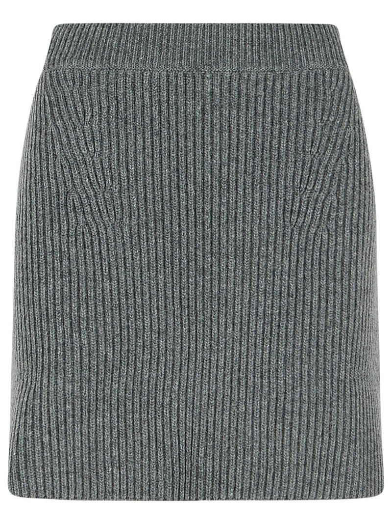Jil Sander Jil Sander Grey Wool Miniskirt - World Class Fashion