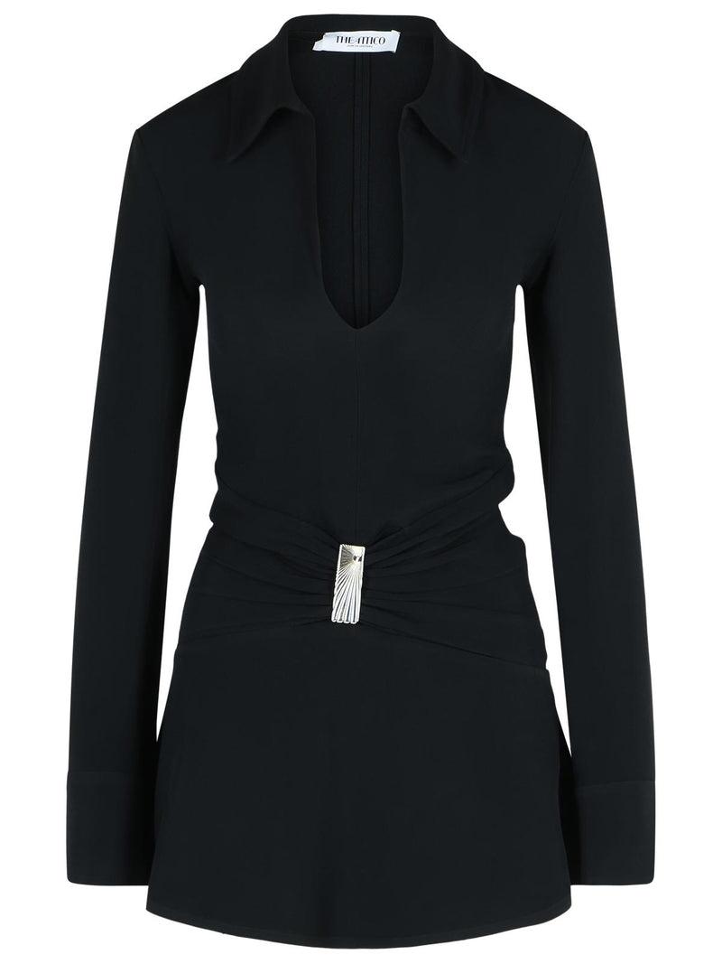 The Attico The Attico Viscose Blend Mini Dress Black - World Class Fashion
