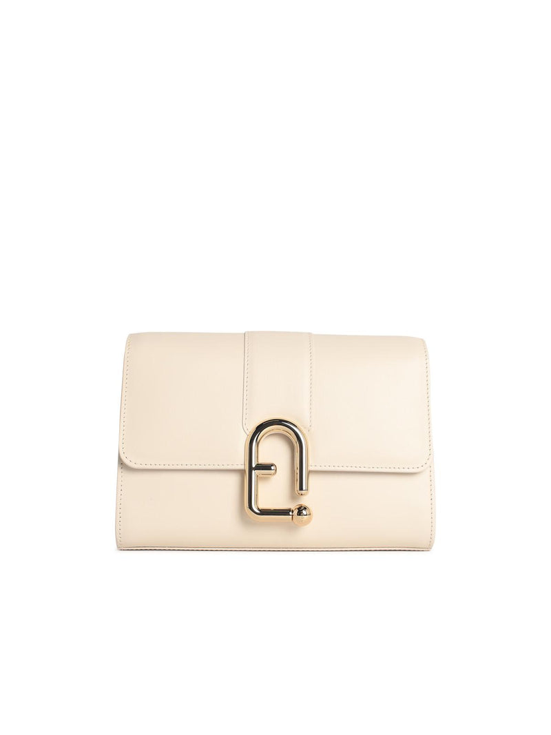 Furla Furla Urban S Cream Leather Crossbody Bag - World Class Fashion
