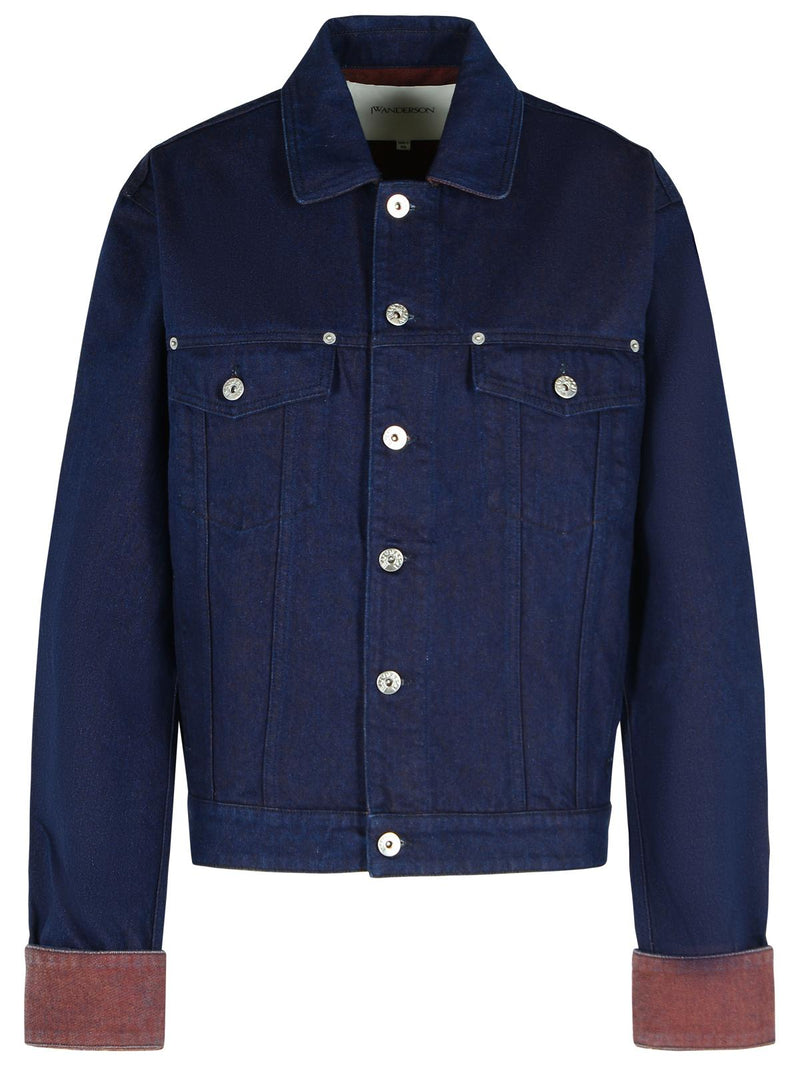 Jw Anderson Jw Anderson Square-Cut Denim Jacket Blue Women - World Class Fashion