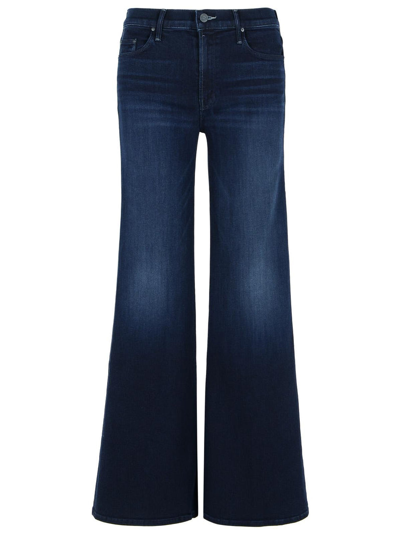 Mother Mother 'THE Twister Sneak' Dark Blue Cotton Jeans - World Class Fashion