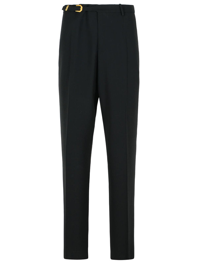 Versace Versace Black Virgin Wool Blend Patalone - World Class Fashion