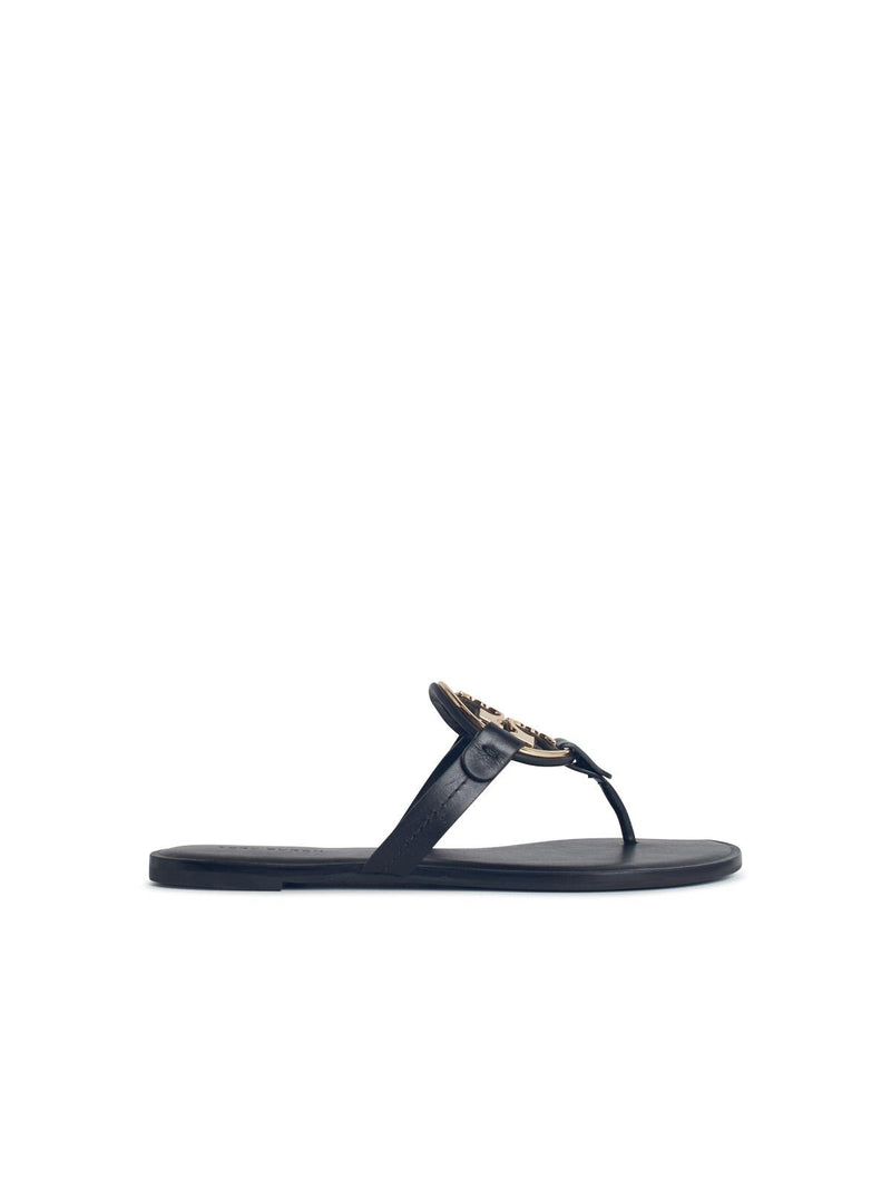 Tory Burch Tory Burch Miller Sandals Black Leather Women - World Class Fashion