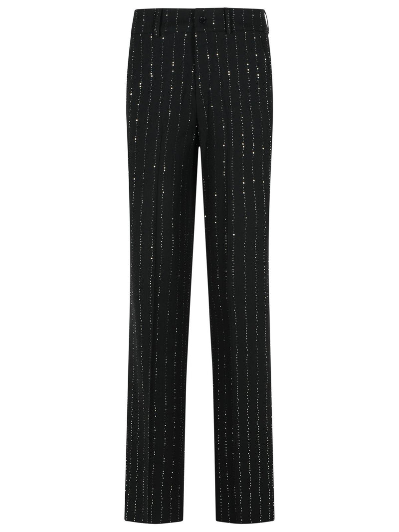 Philipp Plein Philipp Plein 'LADY Fit' Sequined Pants In Black Wool Blend - World Class Fashion