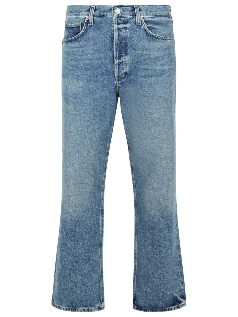 Agolde Agolde '90'S' 'FRICTION' Cotton Jeans Blue - World Class Fashion