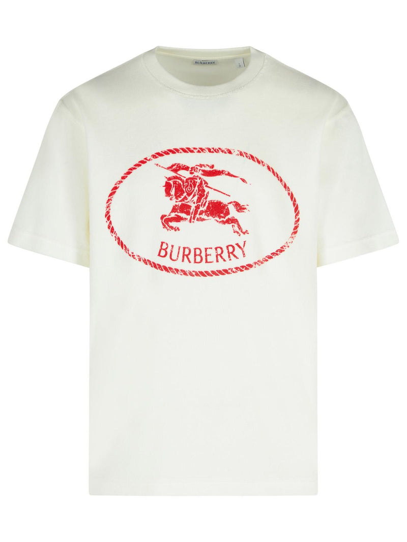 Burberry Burberry White Cotton Blend T-shirt - World Class Fashion