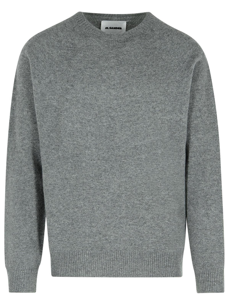 Jil Sander Jil Sander Grey Virgin Wool Blend Sweater - World Class Fashion