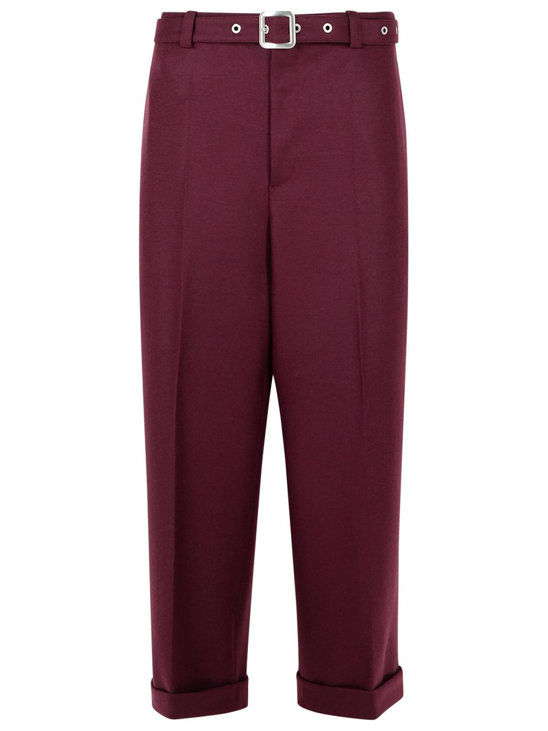 Jil Sander Jil Sander Wine Wool Pants - World Class Fashion