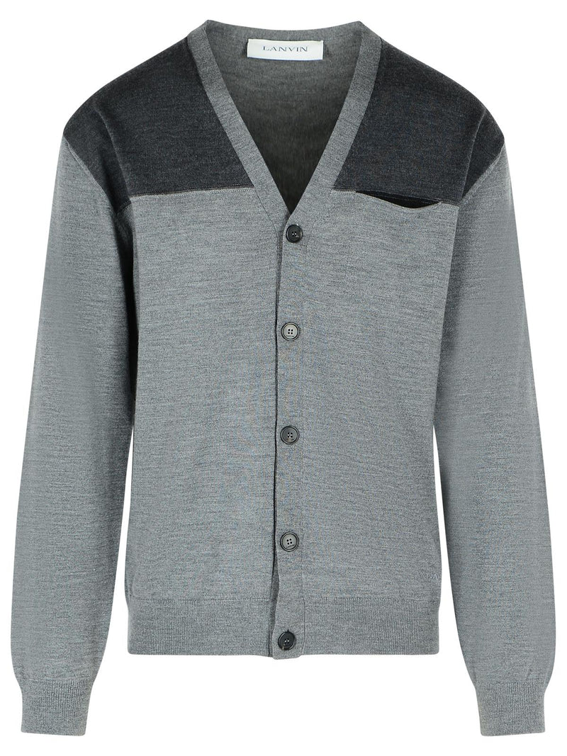 Lanvin Lanvin Grey Wool Cardigan Men - World Class Fashion