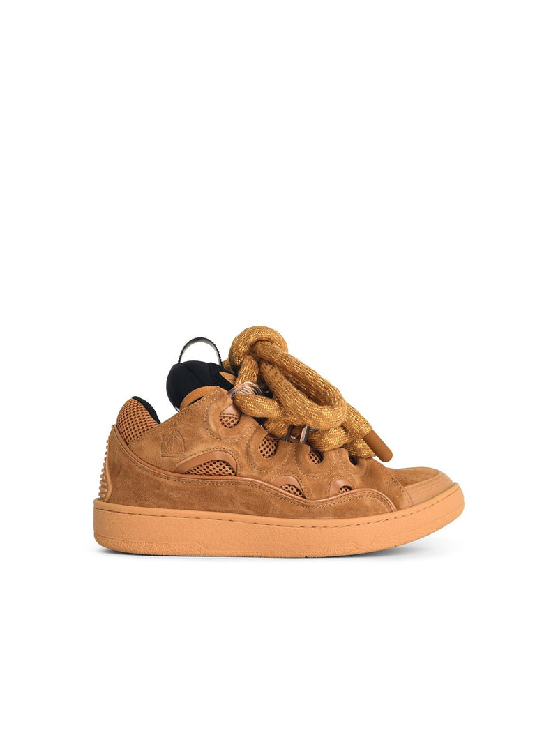 Lanvin Lanvin Curb Beige Leather Blend Men Sneakers - World Class Fashion
