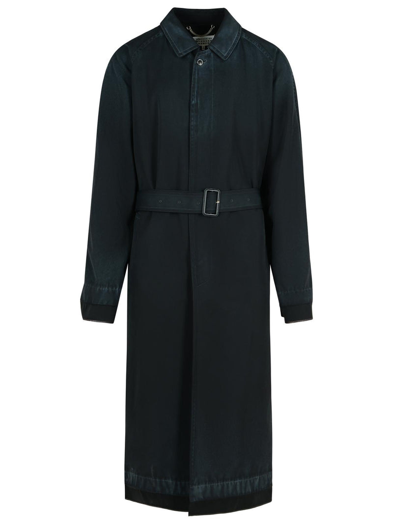 Maison Margiela Maison Margiela Virgin Wool Trench Coat Black - World Class Fashion