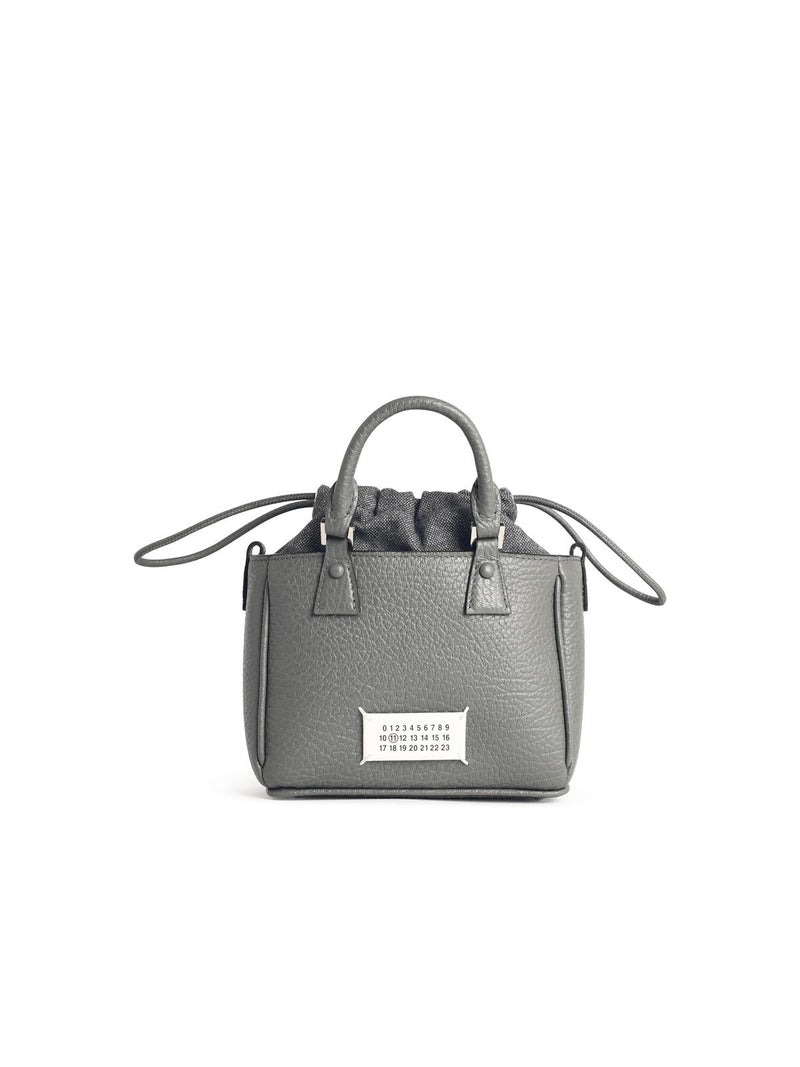 Maison Margiela Maison Margiela 5AC Tote Horizontal Pebble Grey Leather Bag - World Class Fashion