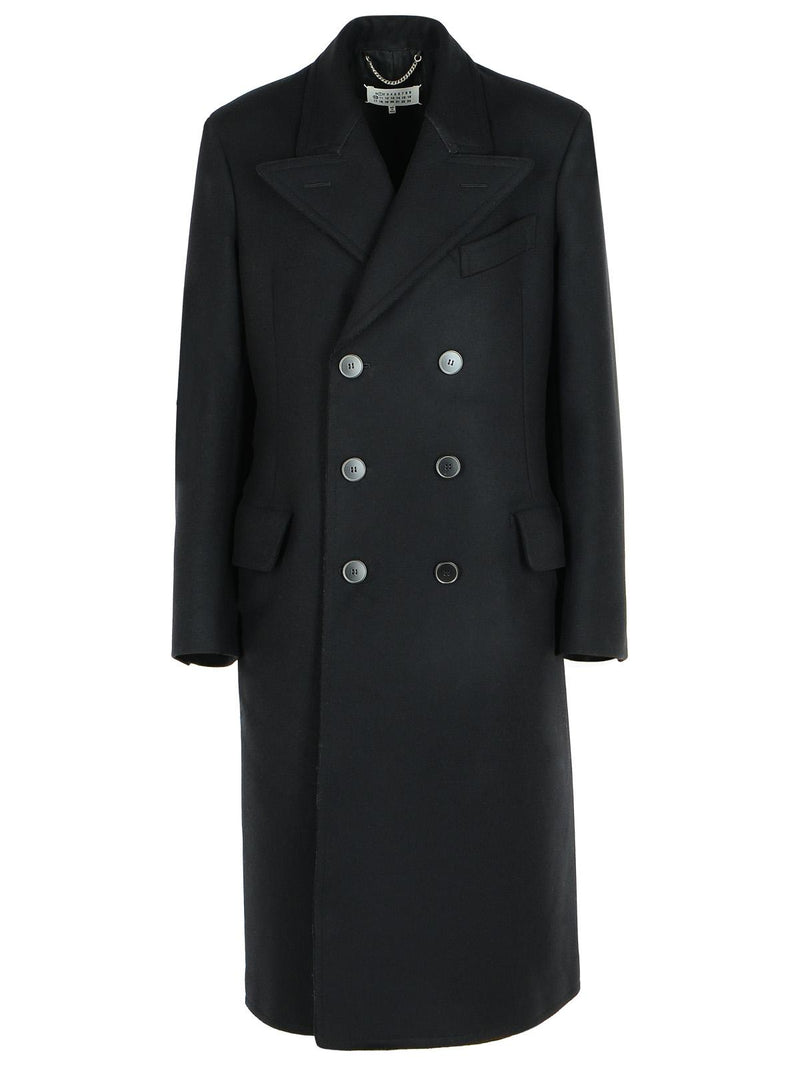 Maison Margiela Maison Margiela Virgin Wool Coat Black Women - World Class Fashion