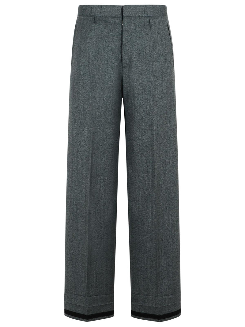 Maison Margiela Maison Margiela Wool Blend Trousers Grey Women - World Class Fashion