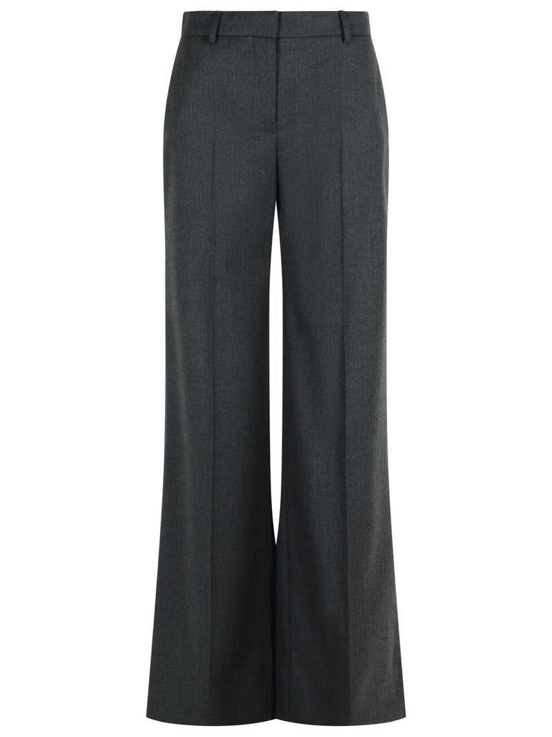 Stella Mccartney Stella Mccartney 'FLARE' Grey Wool Pants Cenere - World Class Fashion