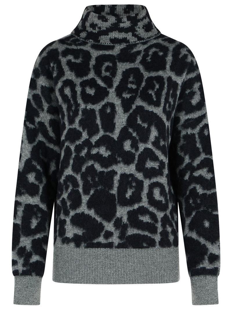 Stella Mccartney Stella Mccartney Grey Alpaca Blend Turtleneck Sweater - World Class Fashion
