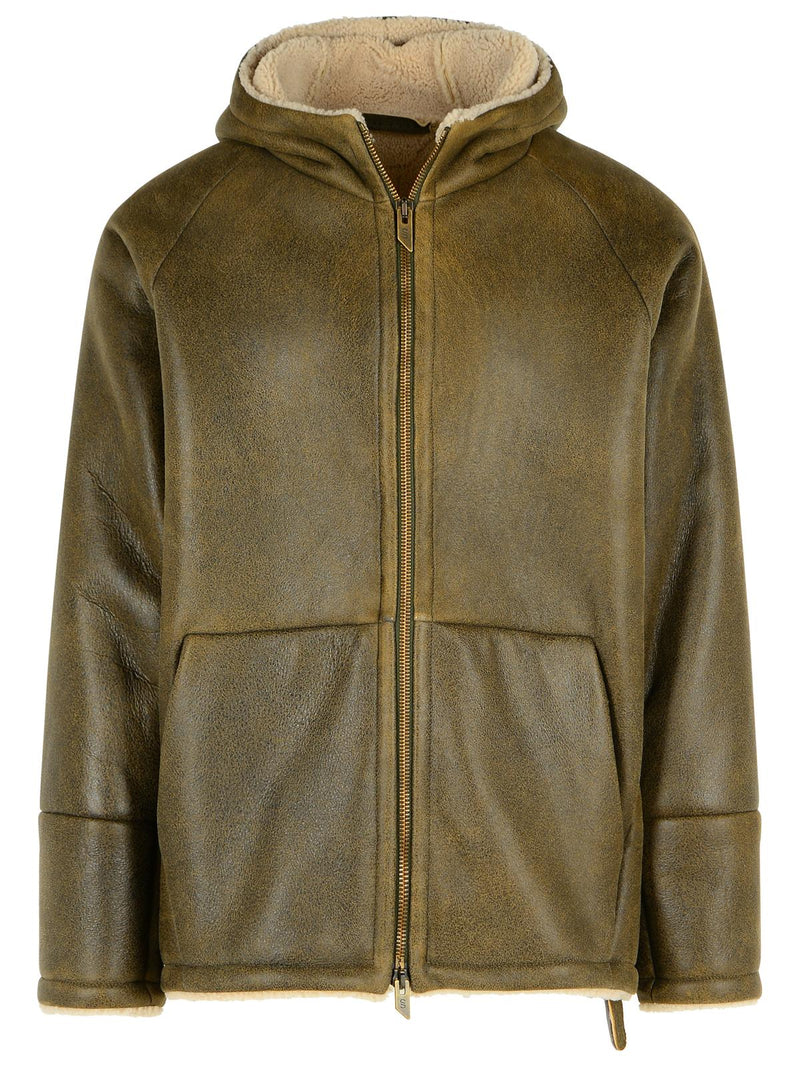 Salvatore Santoro Salvatore Santoro Army Leather Jacket Green - World Class Fashion