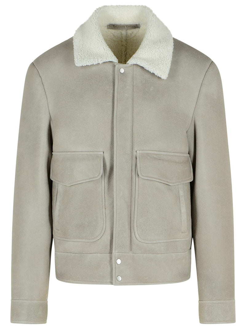 Salvatore Santoro Salvatore Santoro Gtigia Leather Jacket Grey - World Class Fashion