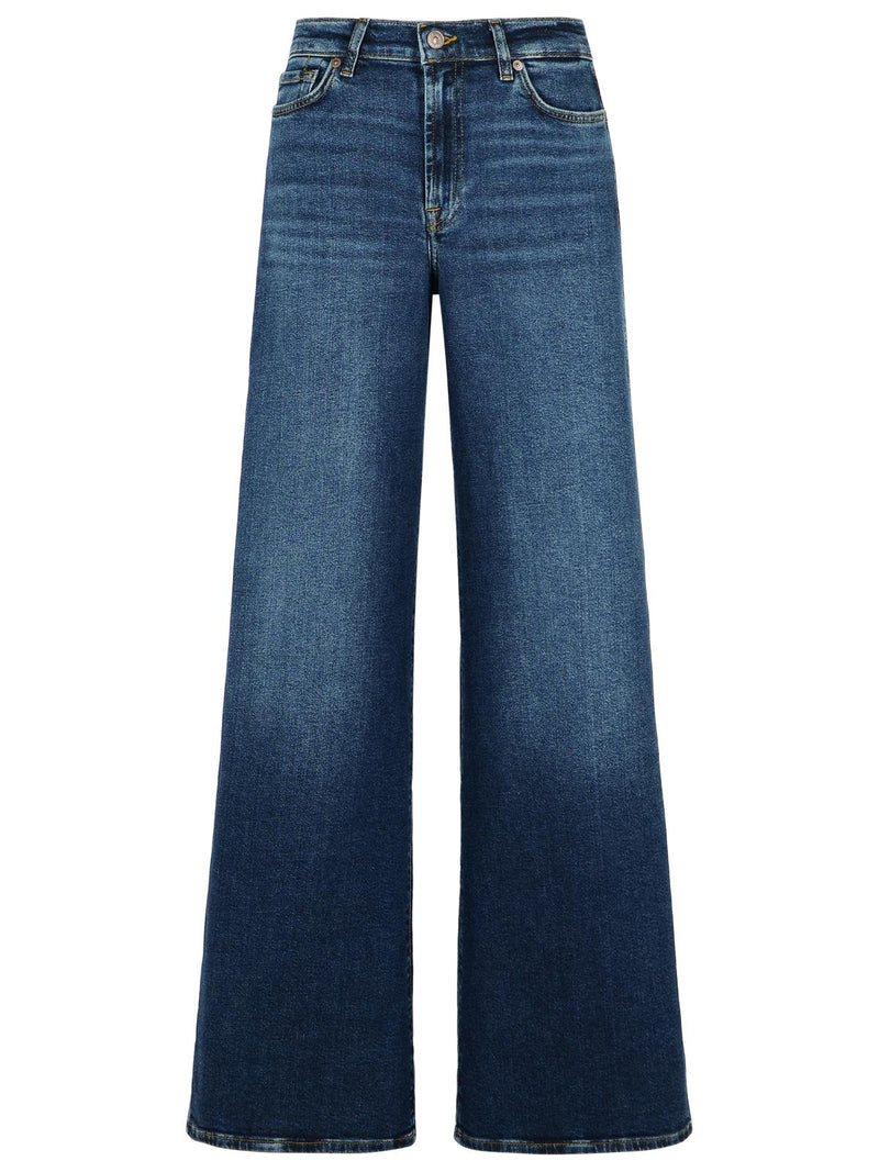 7 For All Mankind 7 For All Mankind Navy Cotton Blend Fight Jeans Women - World Class Fashion