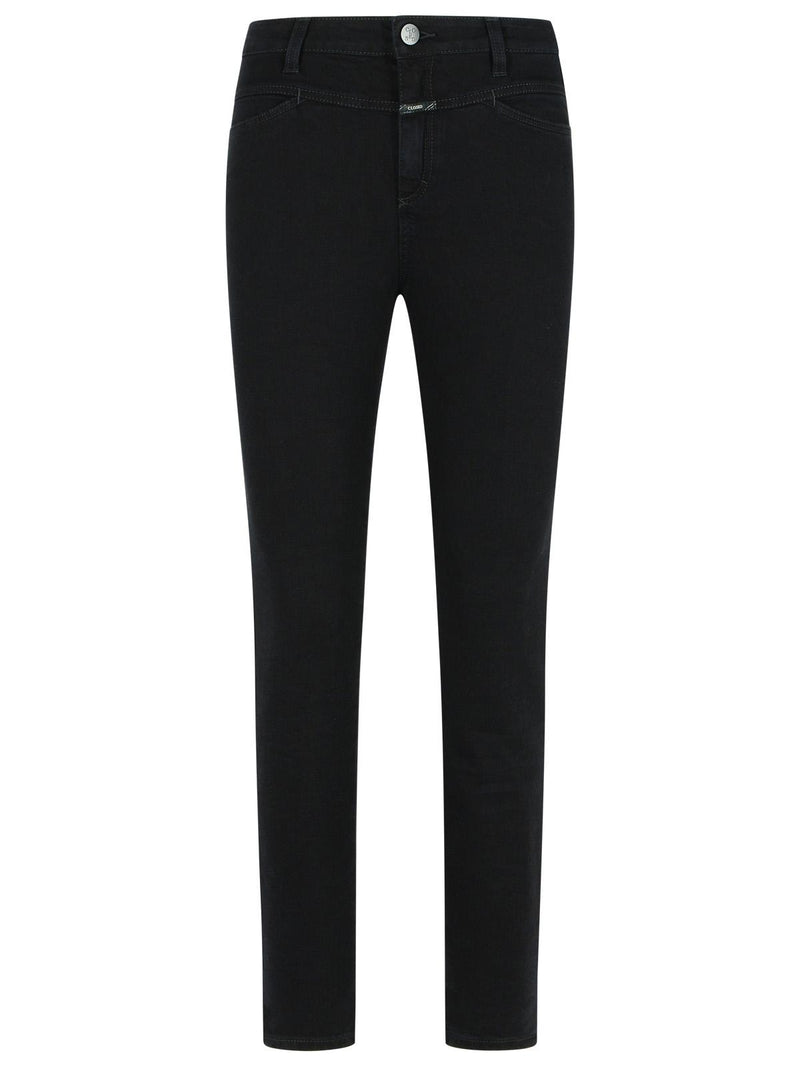Closed Closed 'SKINNY Pusher' Black Cotton Jeans - World Class Fashion
