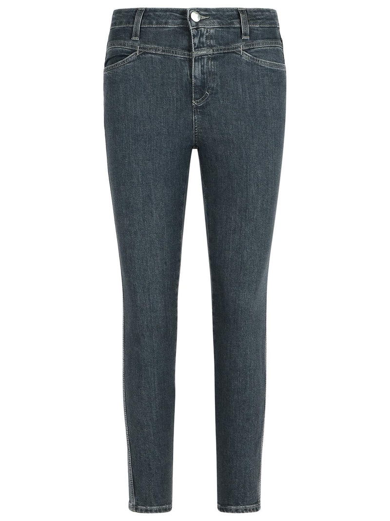 Closed Closed 'SKINNY Pusher' Medium Grey Cotton Jeans - World Class Fashion