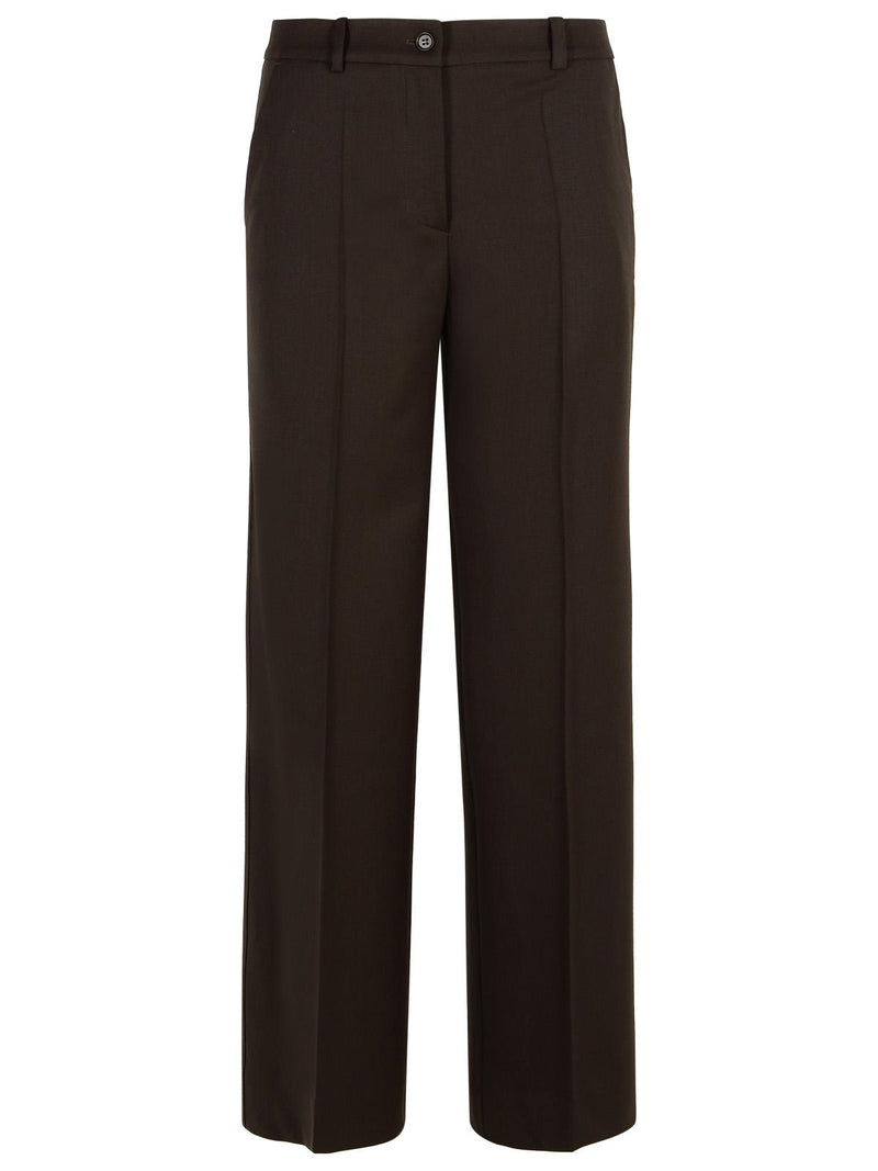 P.a.r.o.s.h. P.a.r.o.s.h. LILIUXY Brown Virgin Wool Pants - World Class Fashion