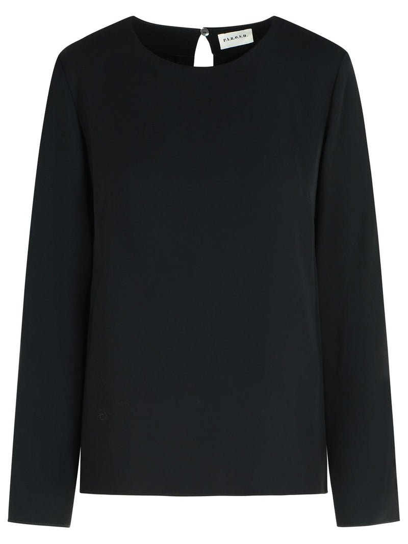 P.a.r.o.s.h. P.a.r.o.s.h. POKER Black Polyester Blouse - World Class Fashion