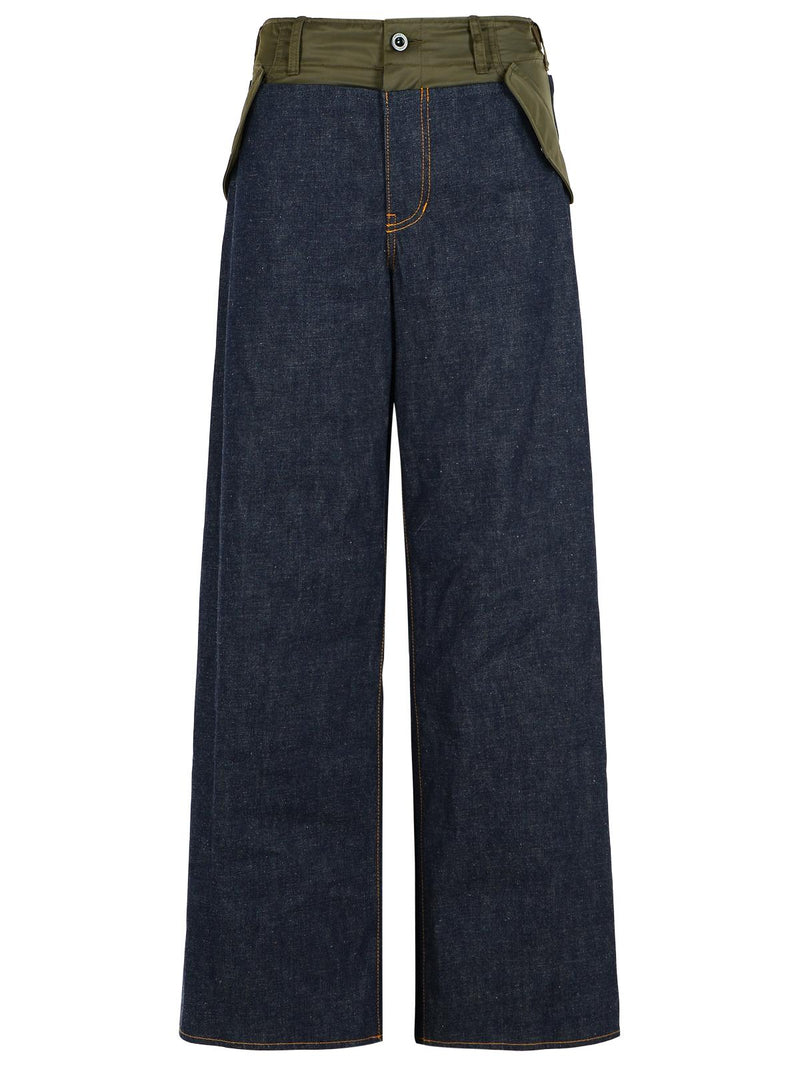Sacai Sacai Blue Cotton Jeans - World Class Fashion
