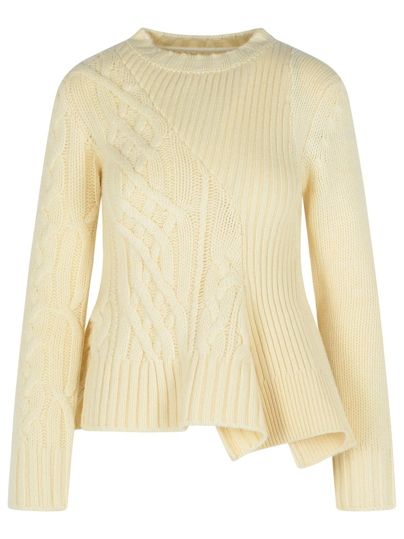 Sacai Sacai Ivory Wool Sweater - World Class Fashion