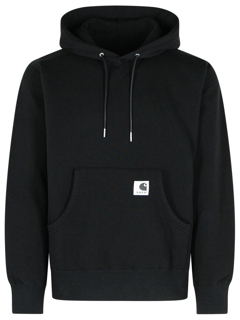 Sacai Sacai 'CHARHARTT Work In Progress' Black Cotton Sweatshirt - World Class Fashion