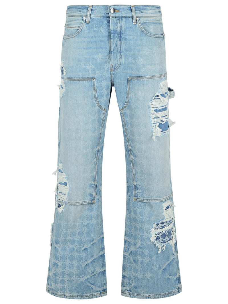 Amiri Amiri Carpenter Light Blue Cotton Jeans - World Class Fashion