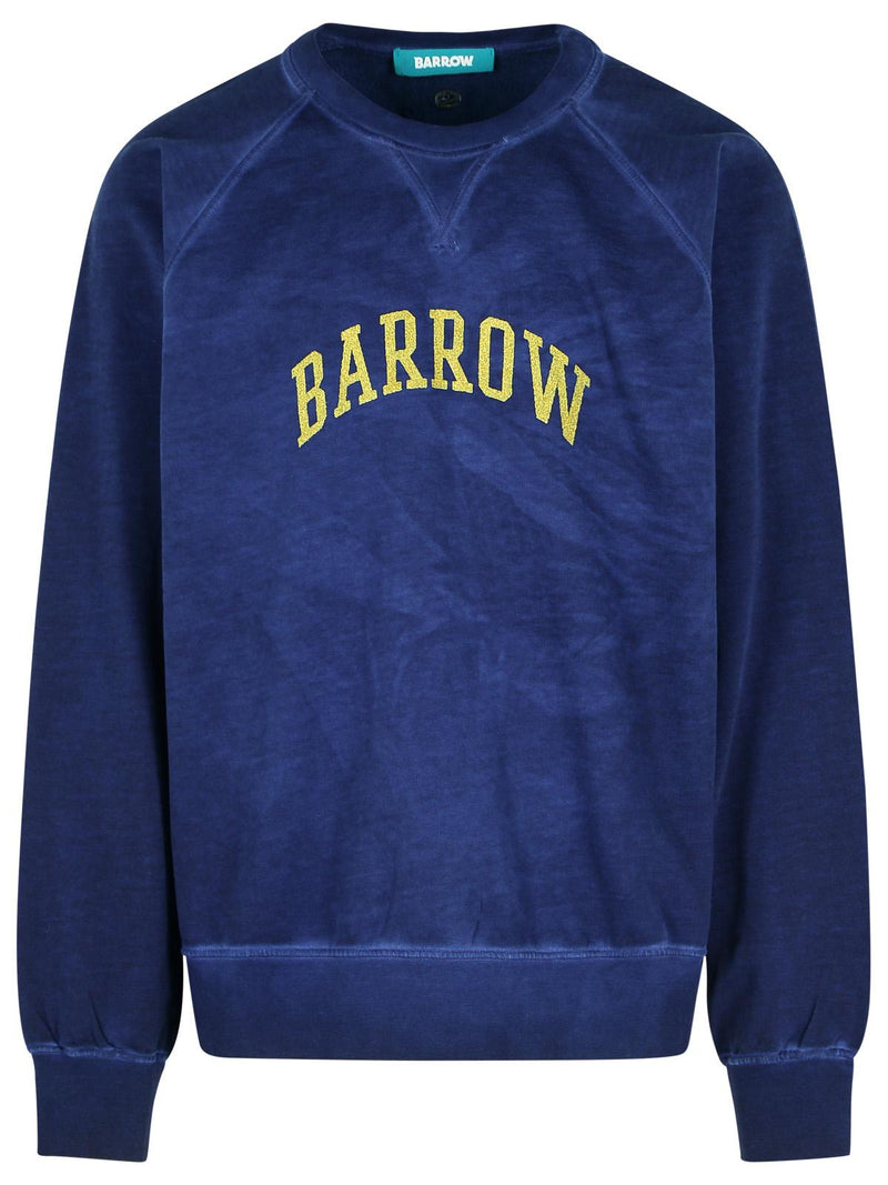 Barrow Barrow Navy Cotton Sweatshirt - World Class Fashion