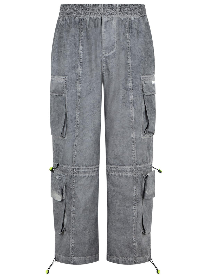 Barrow Barrow Grey Cotton Cargo Pants - World Class Fashion