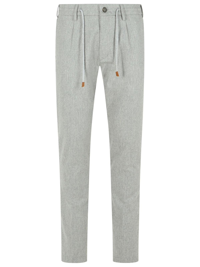 Eleventy Eleventy Wool Blend Trousers Light Grey Men - World Class Fashion