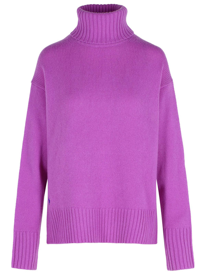 Polo Ralph Lauren Polo Ralph Lauren Purple Wool Turtleneck Sweater Women - World Class Fashion